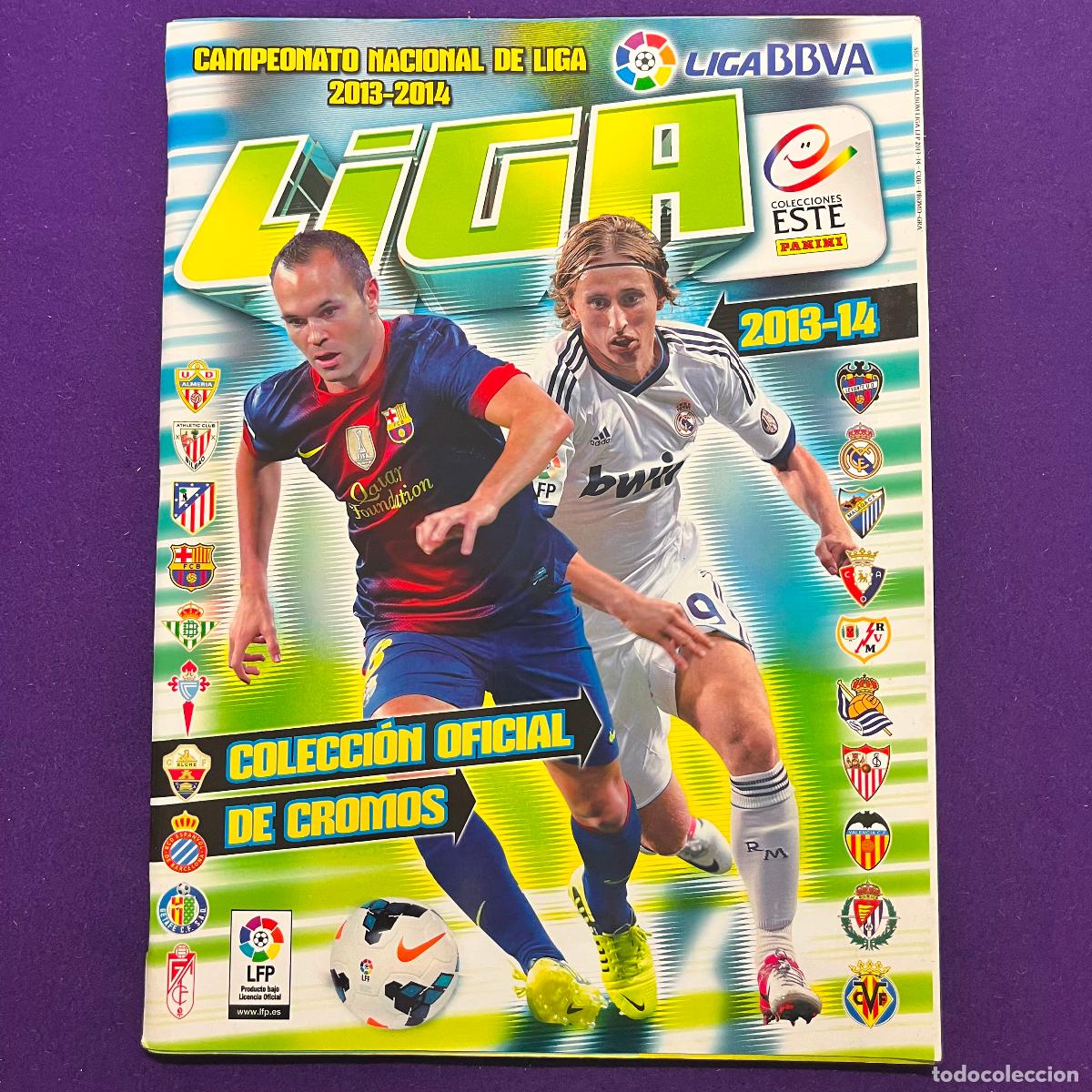 Colecionismo desportivo: ALBUM DE CROMOS FUTBOL. LIGA 2013 2014. VACIO. CON 6 CROMOS SUELTOS SIN PEGAR. PANINI. ESTE.