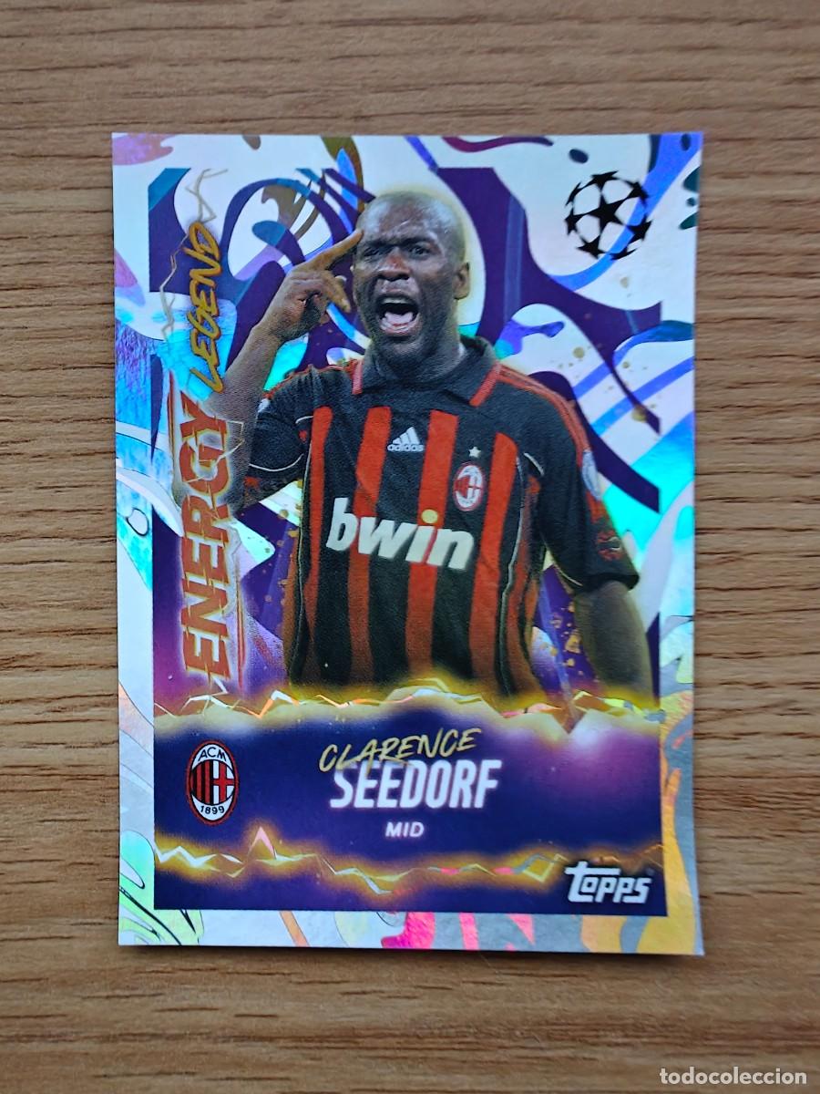 Coleccionismo deportivo: Clarence Seedorf 573 Topps UEFA Champions League Sticker 25 26 Energy Legend Milan 2025 2026
