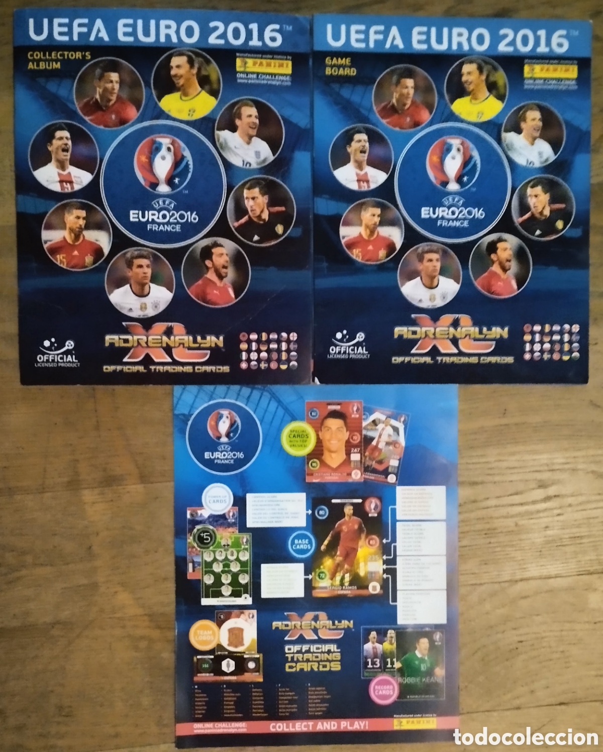 Colecionismo desportivo: LOTE de PANINI &rdquo;ADRENALYN EUROCOPA FRANCIA 2016&rdquo; el &aacute;lbum est&aacute; VACIO SIN CROMOS y EN BUEN ESTADO