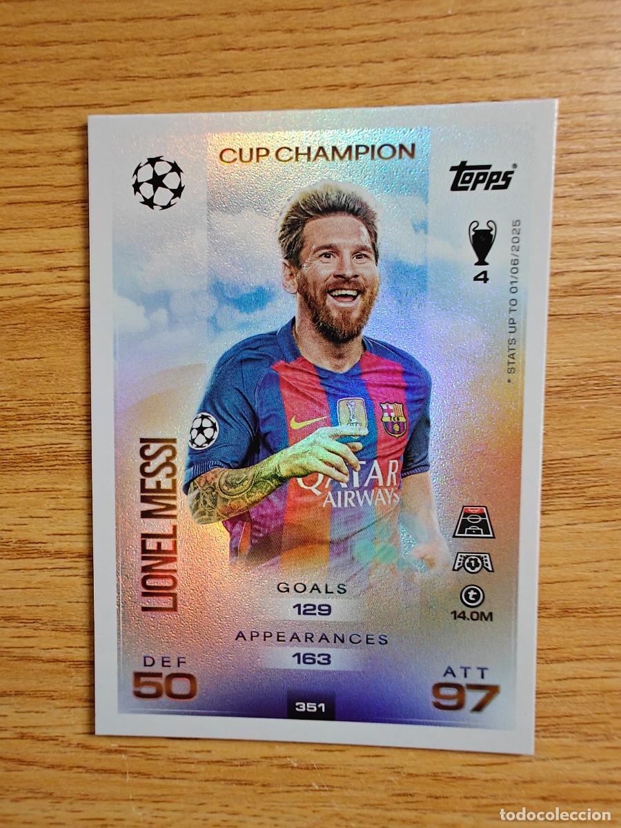 Coleccionismo deportivo: Lionel Messi 351 Match Attax 25 26 Cup Champion Barcelona 2025 2026