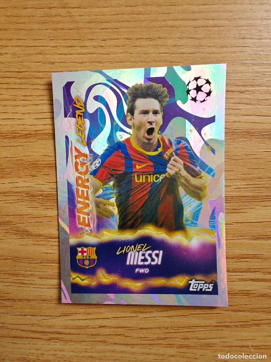 Coleccionismo deportivo: Lionel Messi 568 Topps UEFA Champions League Sticker 25 26 Energy Legend FC Barcelona 2025 2026