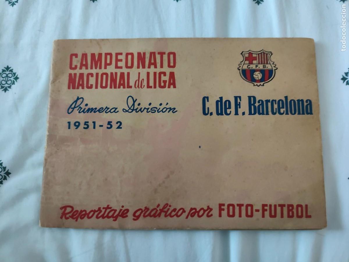 Coleccionismo deportivo: Album futbol campeonato nacional de liga 1&ordf; divisi&oacute;n 1951-52 C.de F. Barcelona ediciones Kromel