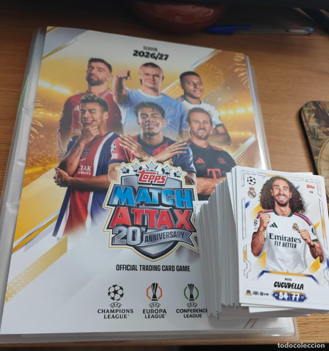 Coleccionismo deportivo: Album con 217 Cromos diferentes Match Attax 26 27 No completo 2026 2027 Archivador