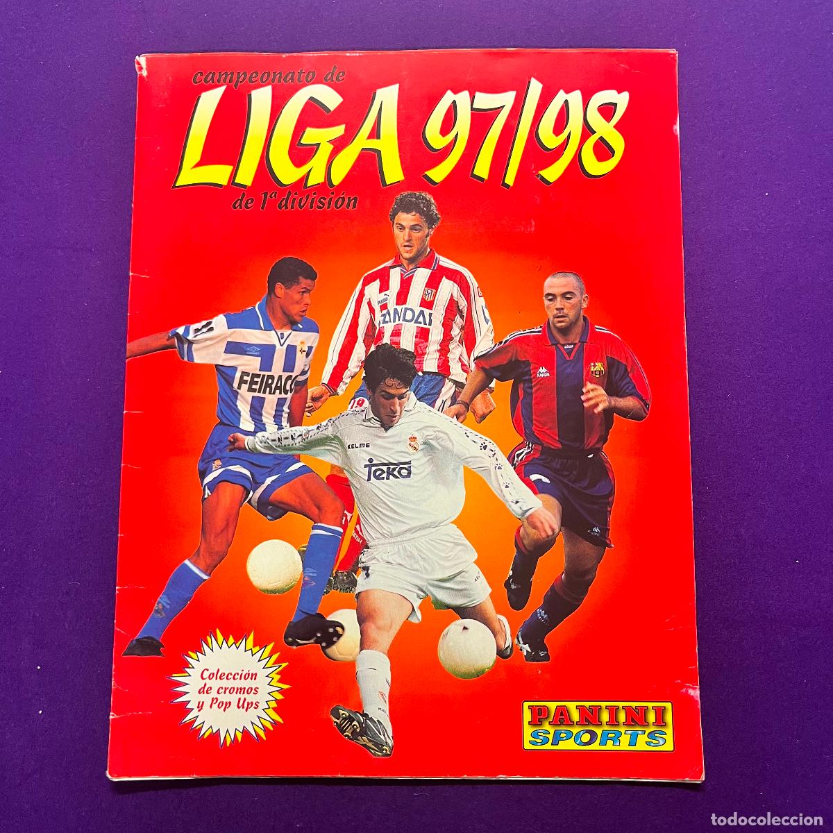 Colecionismo desportivo: ALBUM DE CROMOS FUTBOL. CAMPEONATO DE LIGA 97/98. PANINI. INCOMPLETO.