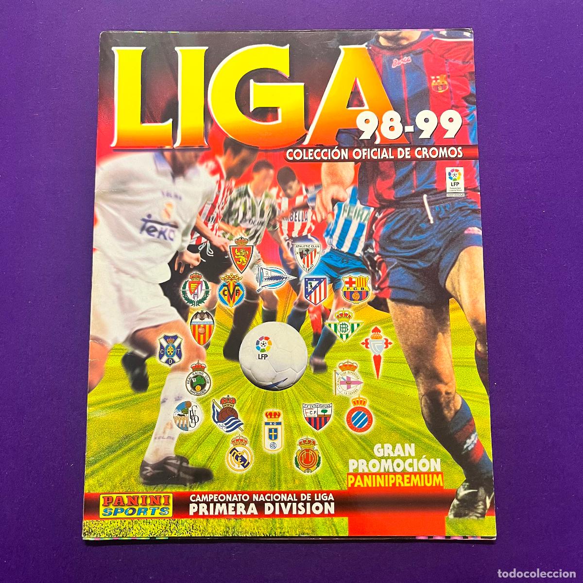 Colecionismo desportivo: ALBUM DE CROMOS FUTBOL. CAMPEONATO DE LIGA 98-99. PANINI. INCOMPLETO.