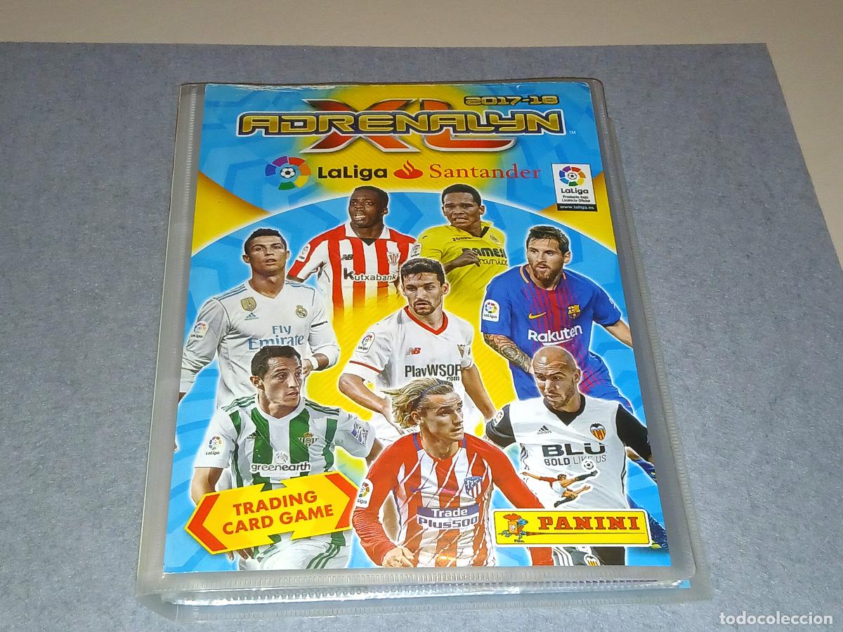 Colecionismo desportivo: &Aacute;lbum archivador. Panini Adrenalyn 2017 2018 17 18, 492 cromos