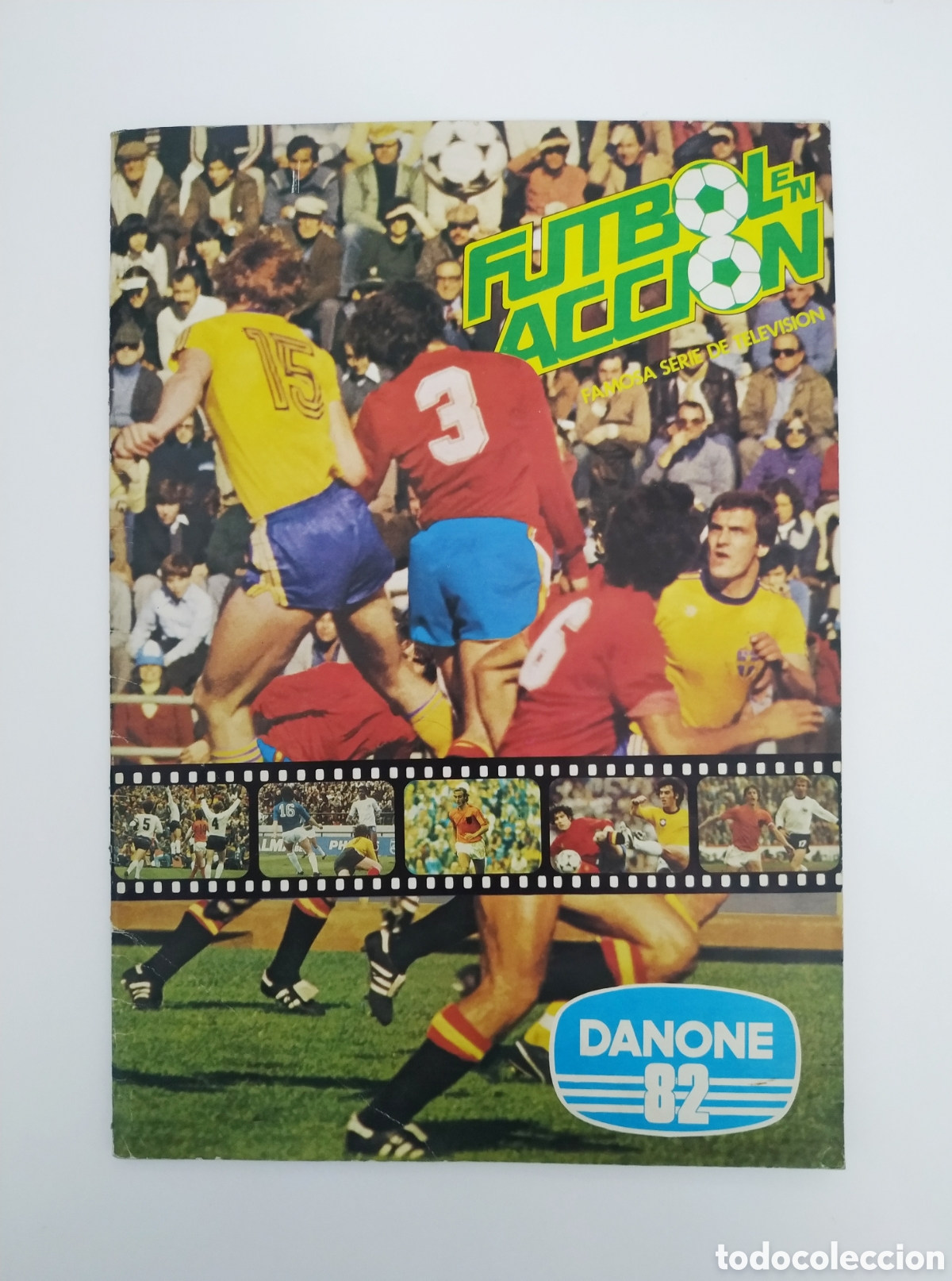 Sammelleidenschaft Sport: Futbol en acci&oacute;n (Mundial Espa&ntilde;a 82) - Album incompleto Danone, sin arrugas ni escritos.