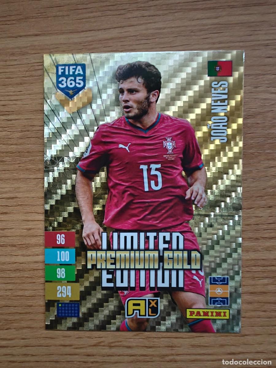 Collezionismo sportivo: Jo&atilde;o Neves Adrenalyn XL FIFA 365 26 27 Limited Premium Gold Portugal 2026 2027