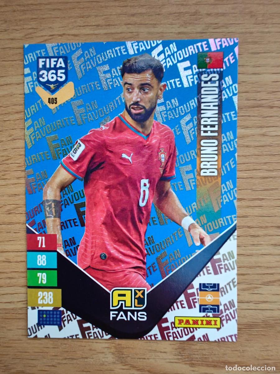 Collectionnisme sportif: Bruno Fernandes 405 Adrenalyn XL FIFA 365 26 27 Fan Favourite Paralela Azul Portugal 2026 2027
