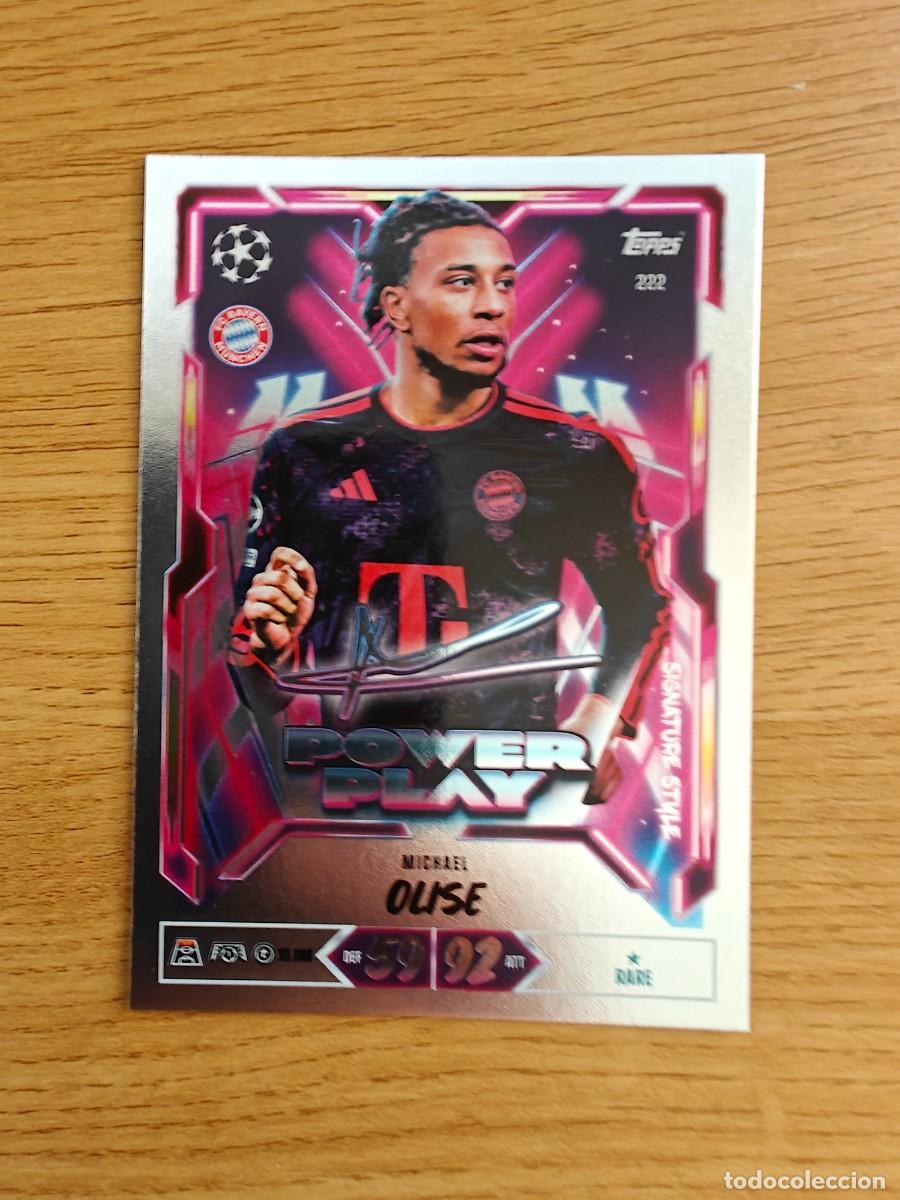 Coleccionismo deportivo: Michael Olise 222 Match Attax 26 27 Power Play Signature Style FC Bayern Munich 2026 2027