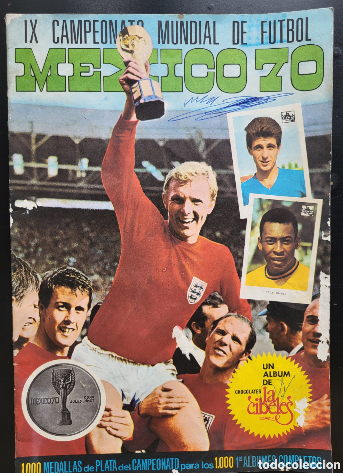 Coleccionismo deportivo: &Aacute;LBUM CROMOS F&Uacute;TBOL M&Eacute;XICO 70 CHOCOLATES LA CIBELES VAC&Iacute;O/ PLANCHA