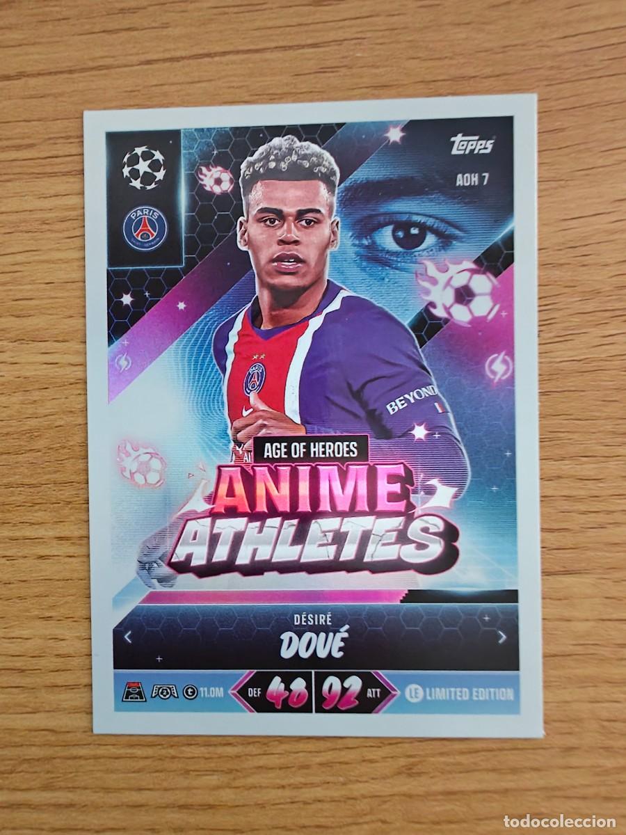 Coleccionismo deportivo: D&eacute;sir&eacute; Dou&eacute; Match Attax 26 27 Anime Athletes Paris Saint Germain PSG 2026 2027