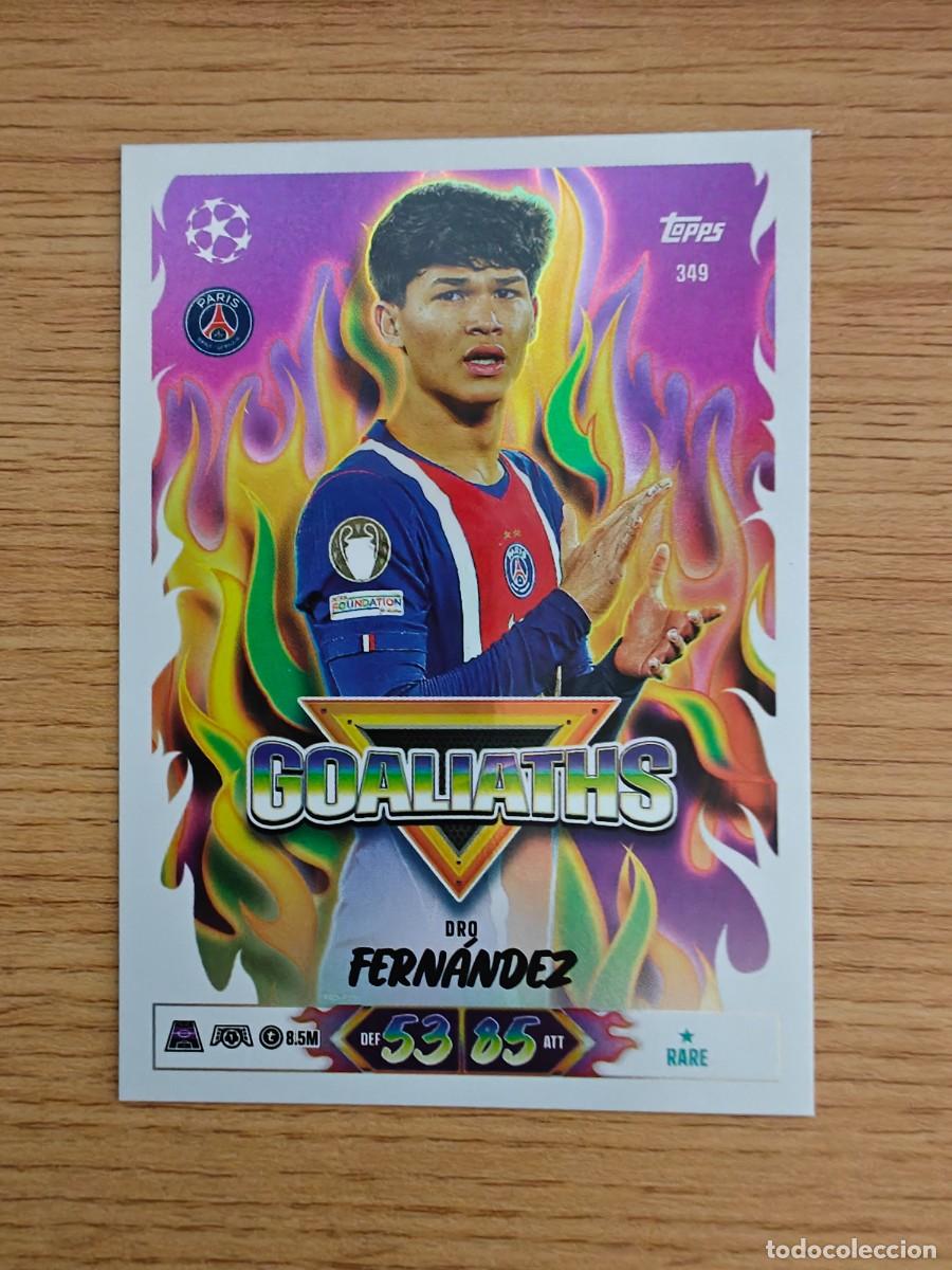 Coleccionismo deportivo: Dro Fern&aacute;ndez 349 Match Attax 26 27 Goaliaths Paris Saint Germain PSG 2026 2027