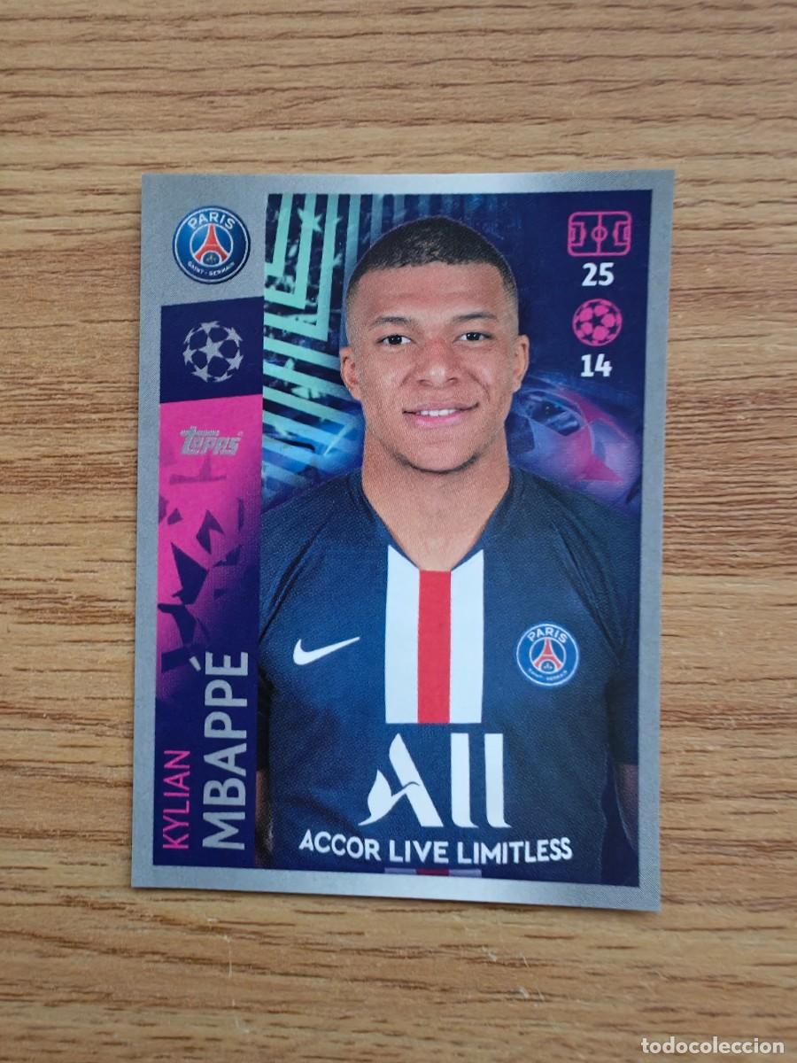 Coleccionismo deportivo: Kylian Mbapp&eacute; 382 Topps UEFA Champions League Sticker 19 20 PSG 2019 2020