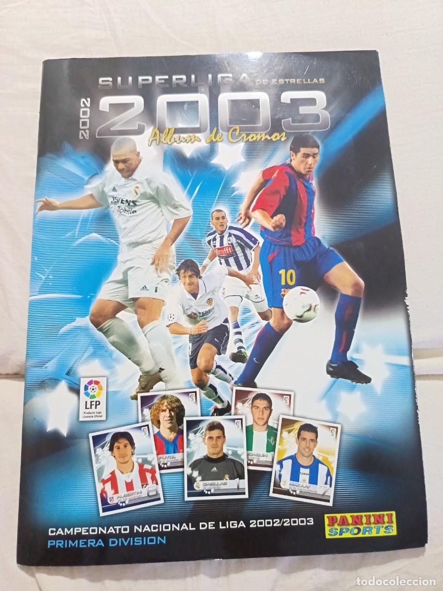 Coleccionismo deportivo: ALBUM PANINI SUPERLIGA 2002 2003 FALTAN 83 CROMOS . TIENE INIESTA ROOKIE