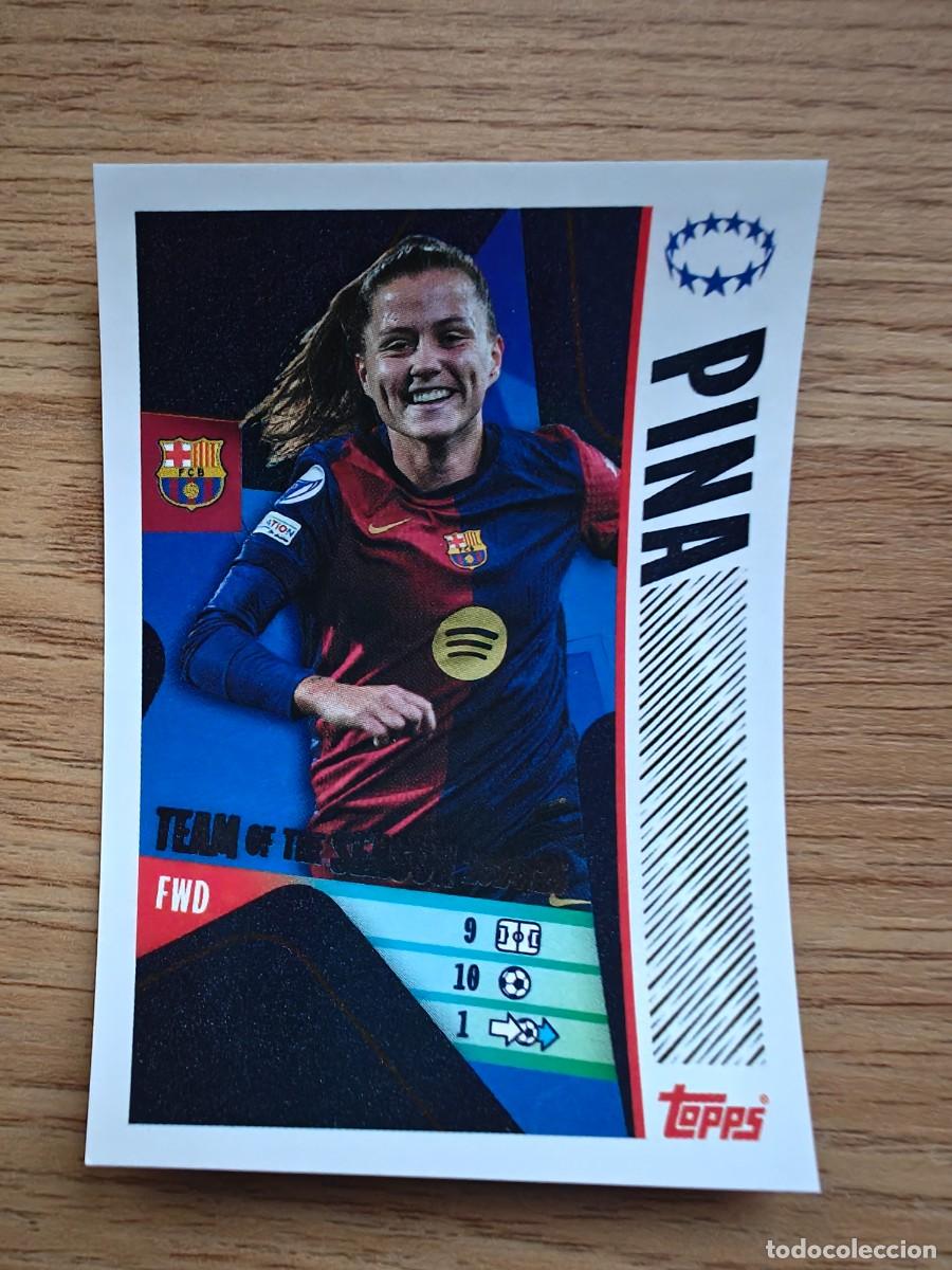 Coleccionismo deportivo: Claudia Pina 25 Topps UEFA Champions League Sticker 25 26 Team of the Season FC Barcelona 2025 2026
