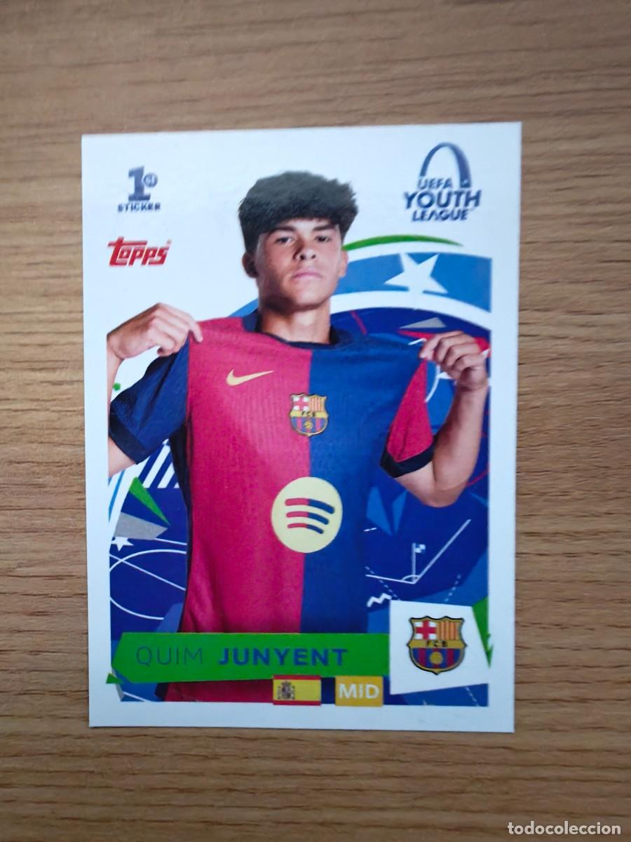 Coleccionismo deportivo: Quim Junyent 566 Topps Champions League Sticker 25 26 1st Sticker Youth League Barcelona 2025 2026