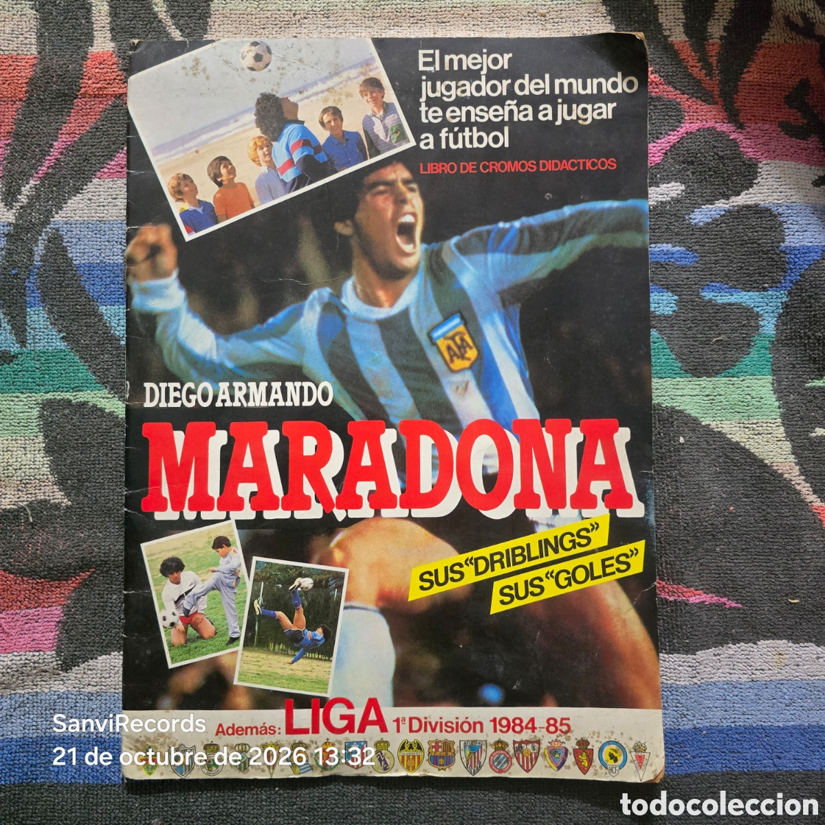 Coleccionismo deportivo: &Aacute;LBUM DE CROMOS DIEGO ARMANDO MARADONA, SUS DRIBLINGS, SUS GOLES [VACIO]
