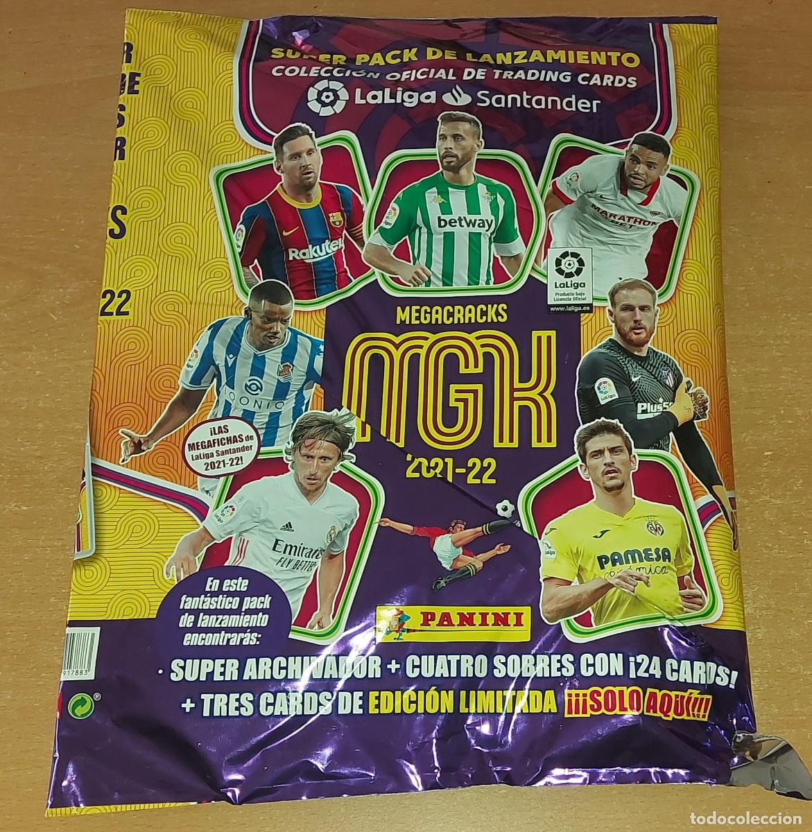 Coleccionismo deportivo: SUPER PACK MEGACRACKS 2021 2022 ARCHIVADOR 3 CARDS LIMITADAS NUEVO