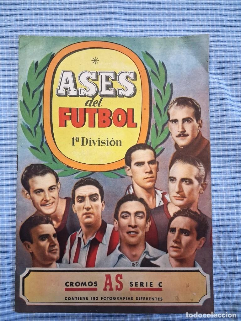 Coleccionismo deportivo: &Aacute;lbum f&uacute;tbol Ases del F&uacute;tbol. Primera divisi&oacute;n. A&ntilde;o 1944 1945. Editorial Bruguera. Contiene 76 cromo