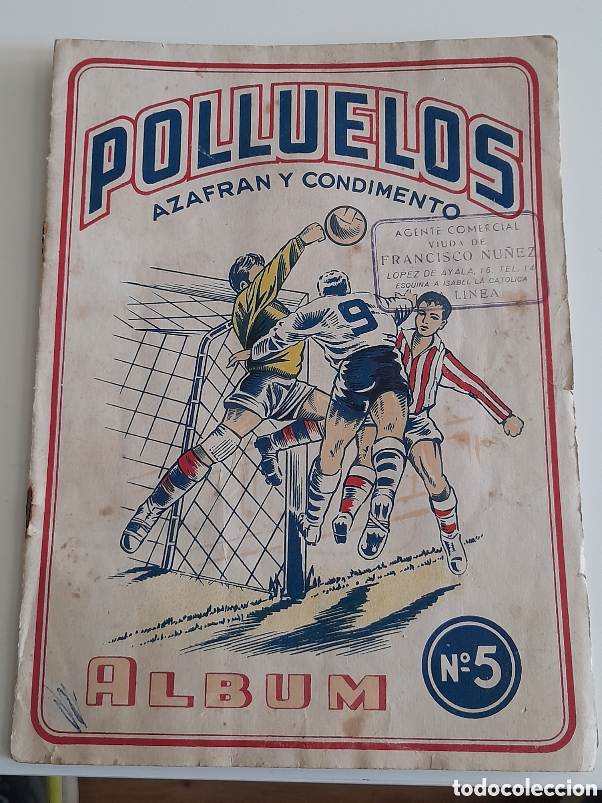 Coleccionismo deportivo: ALBUM CROMOS FUTBOL TEMPORADA 55/56. POLLUELOS. NOVELDA. NUM.5. LEER DESCRIPCI&Oacute;N