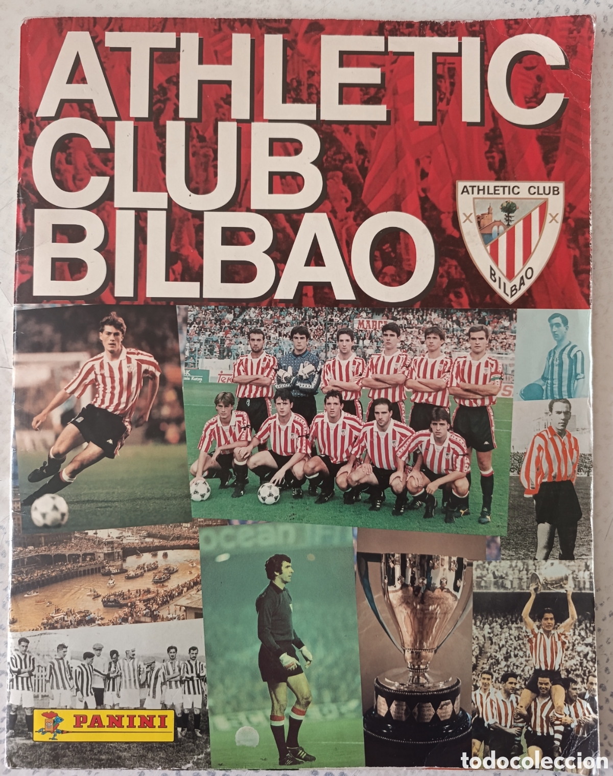 Coleccionismo deportivo: &Aacute;LBUM ATHLETIC CLUB DE BILBAO - PANINI (1998) - CASI COMPLETO (242 CROMOS PEGADOS)