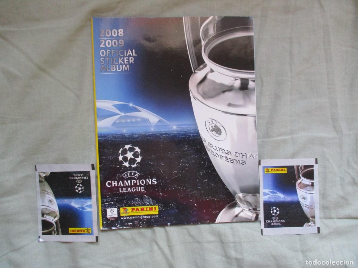 Coleccionismo deportivo: ALBUM FUTBOL VACIO PANINI UEFA CHAMPIONS LEAGUE 2008 2009 MAS 2 SOBRES CROMOS