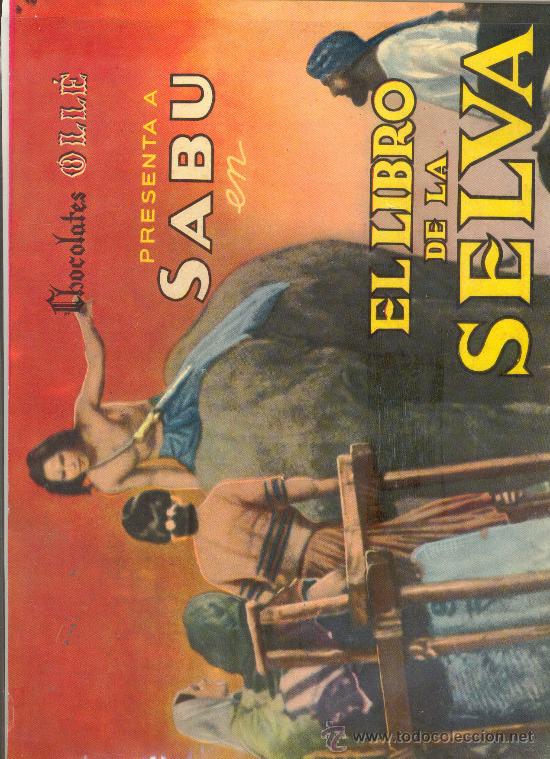 Coleccionismo &Aacute;lbumes: (AL-804)ALBUM DE CROMOS SABU EN EL LIBRO DE LA SELVA A&Ntilde;O 1944