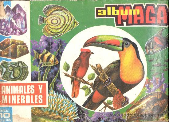 Collectable Incomplete Albums: ALBUM DE CROMOS MAGA ANIMALES Y MINERALES