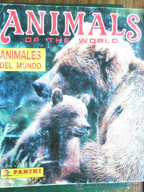 Collezionismo Album: ALBUM CROMOS.ANIMALES DEL MUNDO( FALTAN 14 CROMOS DE 180) PANINI.PRECIOSO