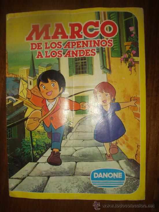 Coleccionismo &Aacute;lbumes: ALBUM MARCO - DE LOS APENINOS A LOS ANDES - DANONO - INCOMPLETO