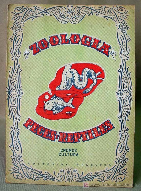 Collectable Incomplete Albums: ALBUM INCOMPLETO, ZOOLOGIA, PECES Y REPTILES, CROMOS CULTURA, EDITORIAL BRUGUERA 1940s