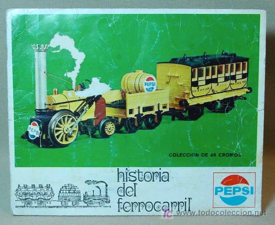 Collectable Incomplete Albums: ALBUM INCOMPLETO, PREMIUM PEPSI, HISTORIA DEL FERROCARRIL, RARO, 42 CROMOS DE 46