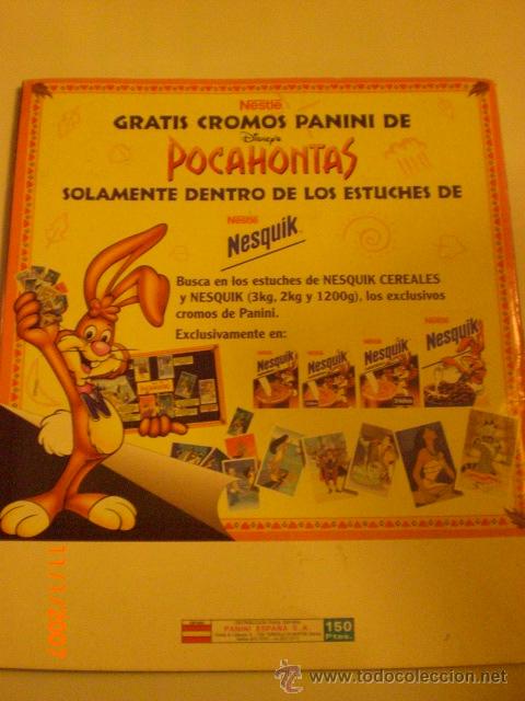 Coleccionismo &aacute;lbumes: pocahontas,,disney ,,,panini - Foto 2