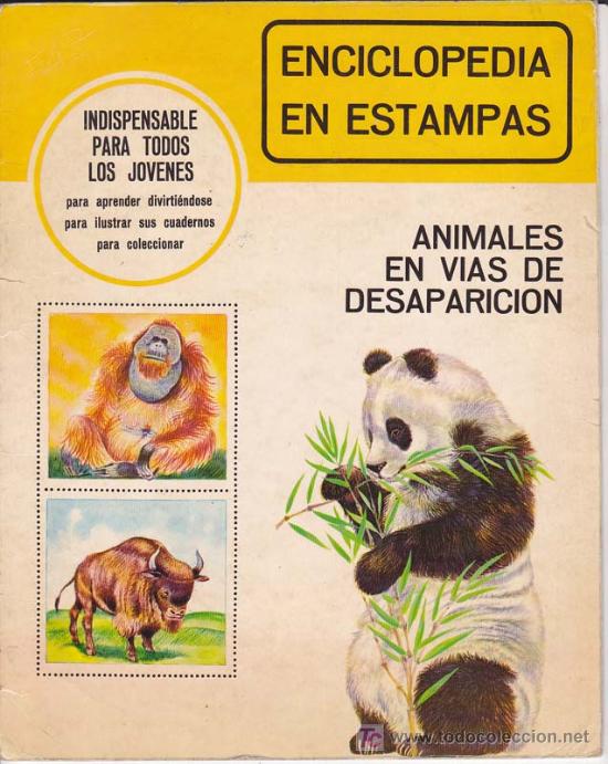 Coleccionismo &aacute;lbumes: ANIMALES EN VIAS DE DESAPARICION - Album Ediciones Susaeta - Vac&iacute;o