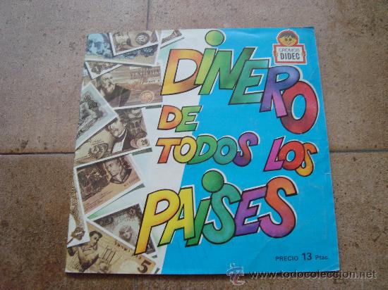 Colecionismo Cadernetas: ALBUM DE CROMOS DINERO DE TODOS LOS PAISES DIDEC LE FALTAN 37