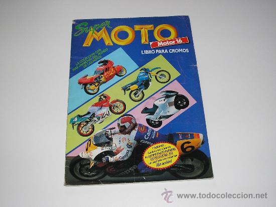 Colecionismo Cadernetas: ALBUM SUPER MOTO. MOTOR 16. A&Ntilde;O 1990