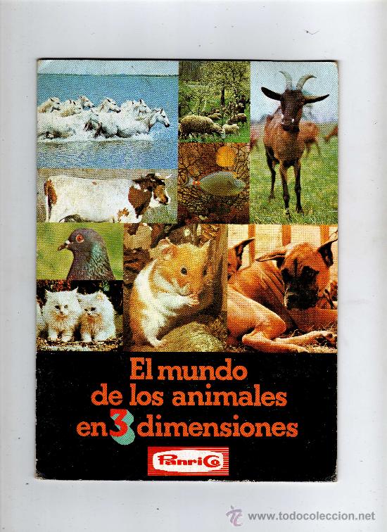 Colecionismo Cadernetas: (M) EL MUNDO DE LOS ANIMALES EN 3 DIMENSIONES , PANRICO 1975, CONTIENE 18 CROMOS,