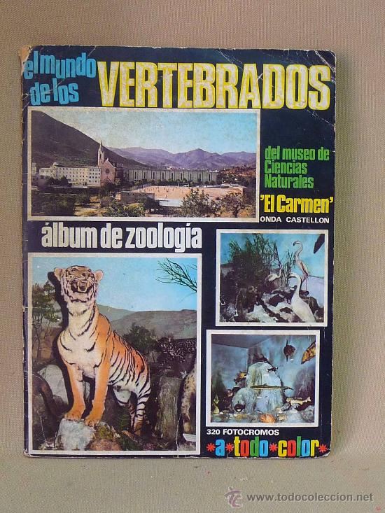 Collectable Incomplete Albums: ALBUM, EL MUNDO DE LOS VERTEBRADOS, 320 CROMOS A COLOR, COMPLETO