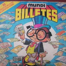 Coleccionismo Álbumes: MUNDI BILLETES - ALBUM DE REVISTA ANTEOJITO - ARGENTINA - 1991 (INCOMPLETO)