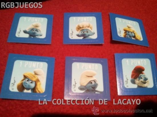 Coleccionismo &Aacute;lbumes: LOTE 6  PUNTOS PITUFOS 3D ADHESIVOS
