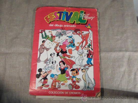 Coleccionismo &Aacute;lbumes: Albun Cromos Coleccion Festival del dibujo animado Walt Disney