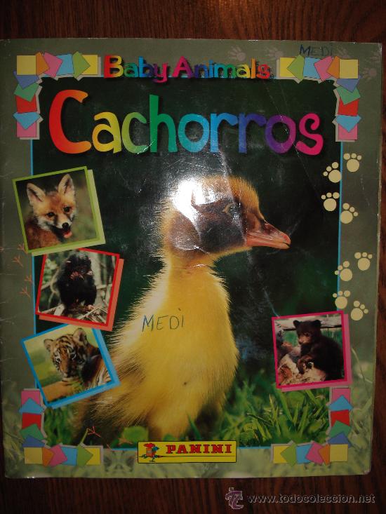 Coleccionismo &Aacute;lbumes: ALBUM INCOMPLETO CACHORROS CON 145 CROMOS PANINI-BABY ANIMALS