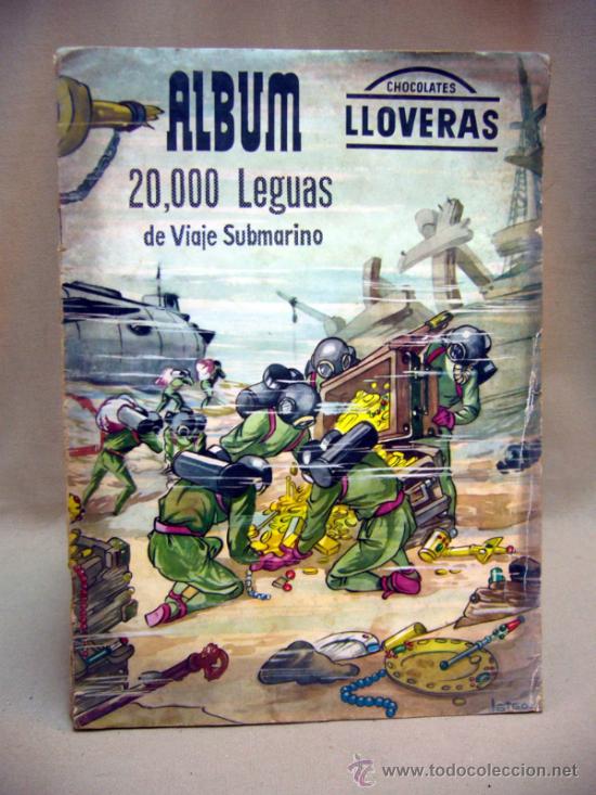 Colecionismo Cadernetas: ALBUM, 20000 LEGUAS DE VIAJE SUBMARINO, CHOCOLATES LLOVERAS, FALTAN 2 CROMOS, EL 93 Y EL 105