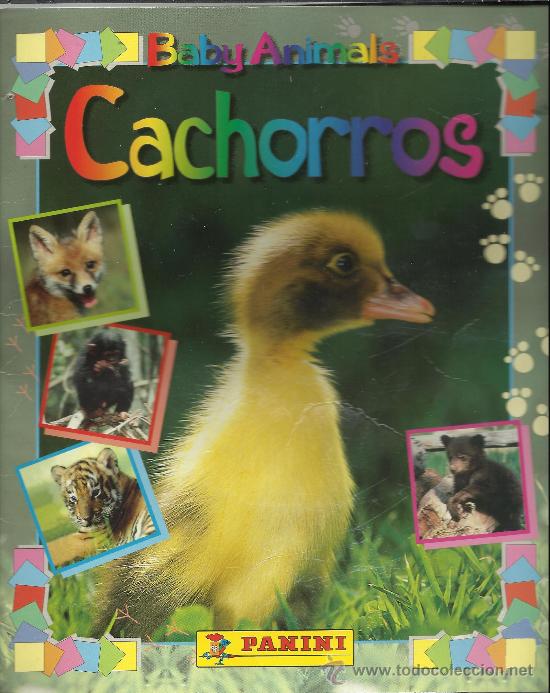 Coleccionismo &Aacute;lbumes: ALBUM INCOMPLETO CACHORROS CON 102 CROMOS PANINI-BABY ANIMALS
