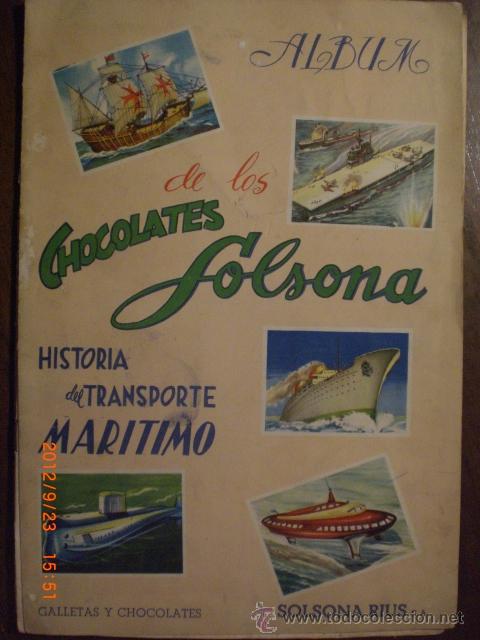 Coleccionismo &aacute;lbumes: HISTORIA DEL TRANSPORTE MARITIMO CHOCOLATES SOLSONA - Foto 1
