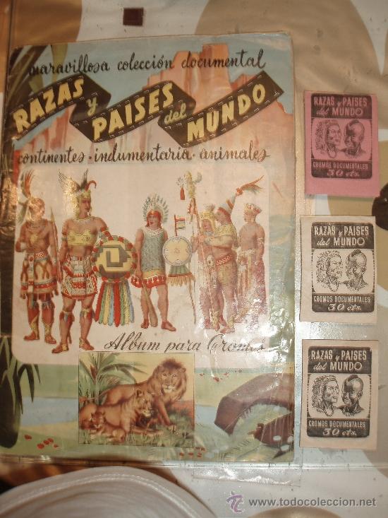 Collectable Incomplete Albums: ALBUM RAZAS Y PAISES DEL MUNDO Y UN SOBRE CREMA VACIO