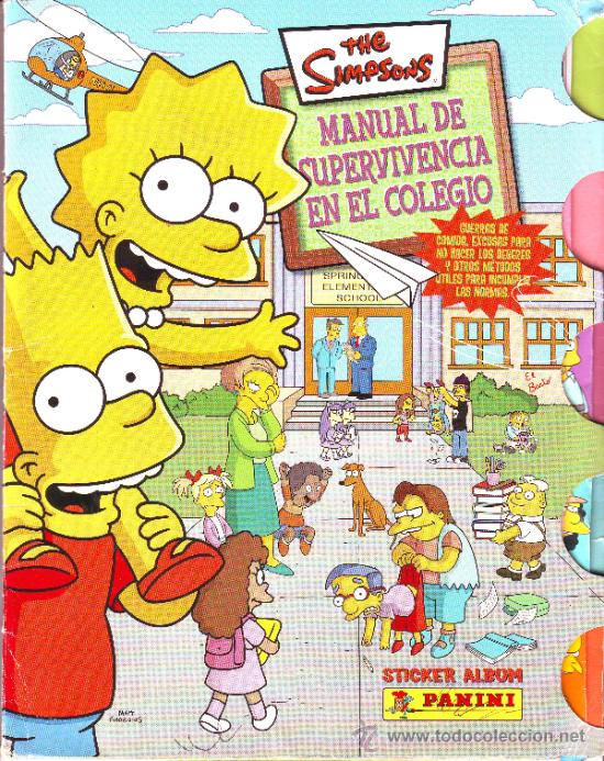 Collezionismo Album: LOS SIMPSONS.MANUAL DE SUPERVIVENCIA EN EL COLEGIO.IDEAL PARA APROVECHAR LOS 105 CROMOS.