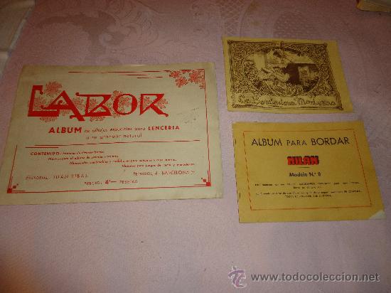 Collezionismo Album: LOTE DE TRES ALBUMES  DE BORDADOS