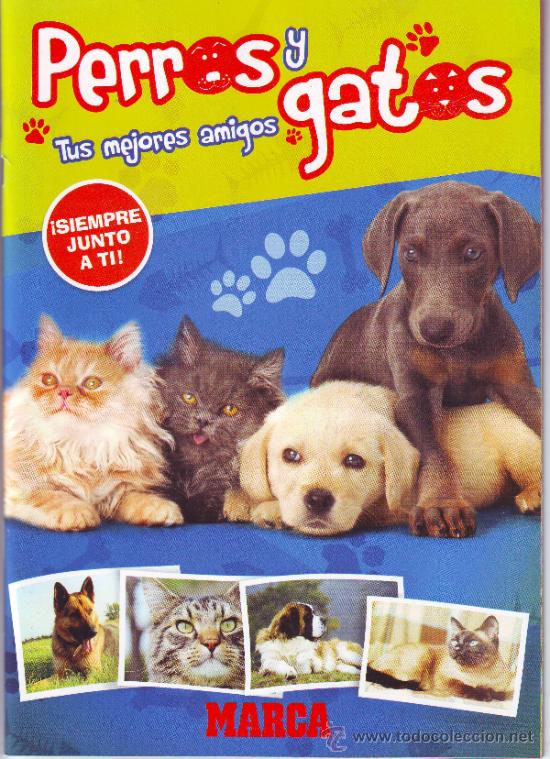 Coleccionismo &Aacute;lbumes: PERROS Y GATOS.MARCA.ALBUM CROMOS NUEVO.